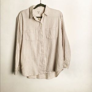 Madewell striped casual button down NWT